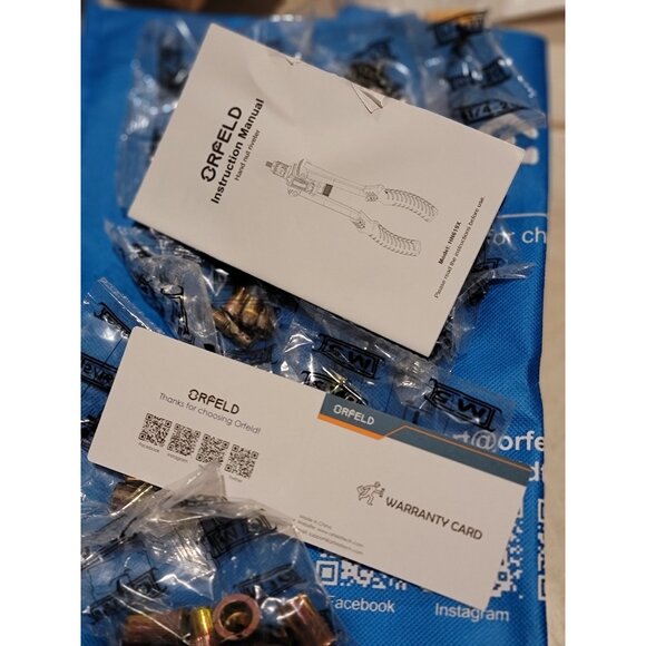 13" Hand Rivet Nut Gun Kit Rivnut Setting Tools with 35 Pcs Assorted Rivnuts - Picture 5 of 5